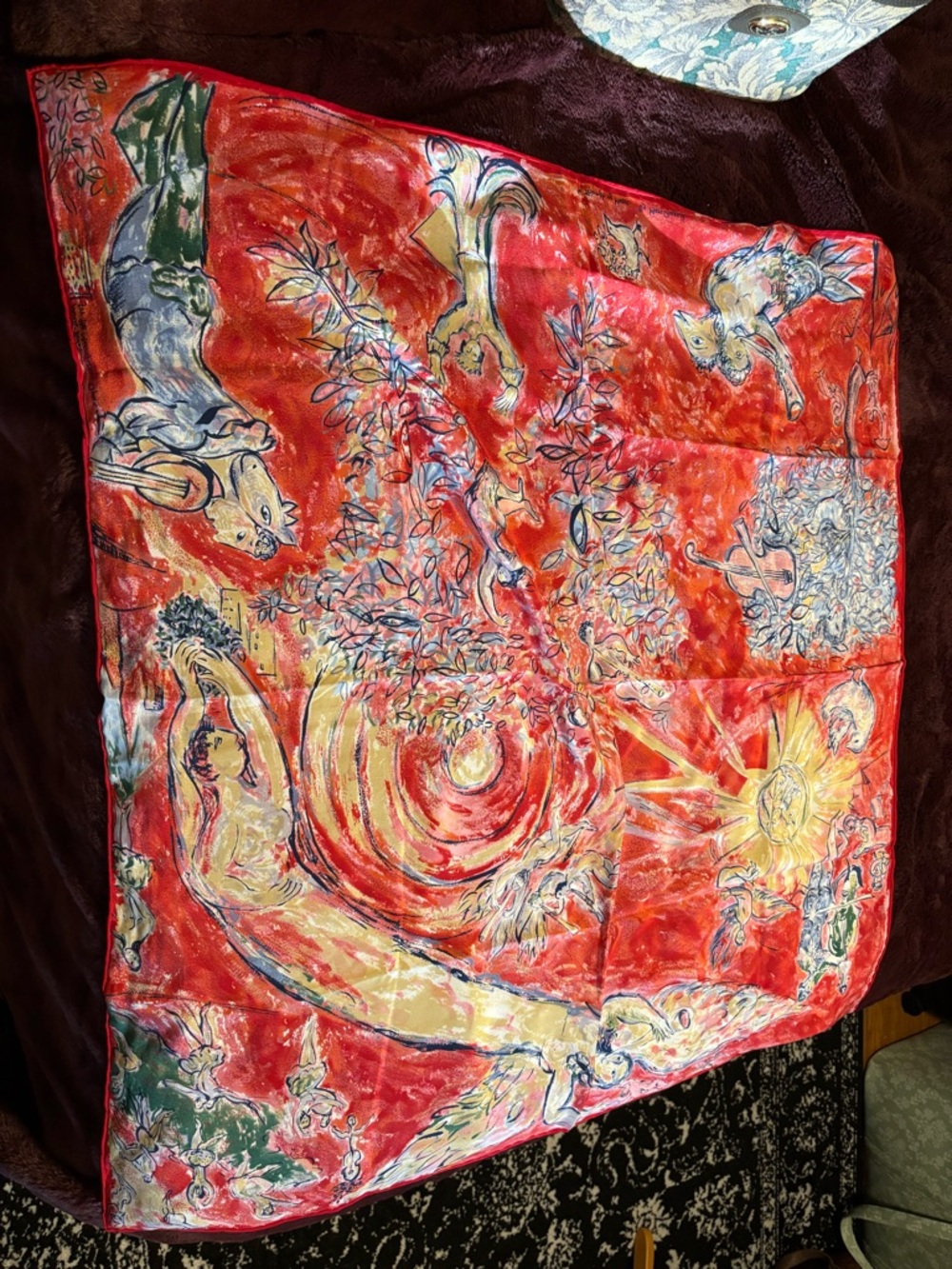 Metropolitan Opera House Art “The Triumph of Music” by Marc Chagall Silk Scarf